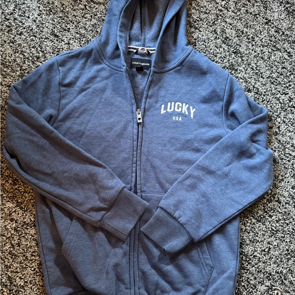 Lucky Brand Blue Hoodie with Zip